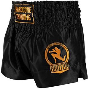 Hardcore Training Classizza Muay Thaise shorts voor heren, zwart, wit, blauw, rood, kickboksen, sparring, MMA, vechtsport, Thaise boksen, Noir, M