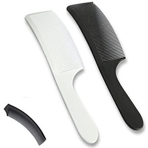 4Pcs Plastic Gebogen Kapper Clipper Kam Kapsel S-vormige Clipper Platte Top Clipper Kammen Platte Hoofd Haar Snijden Kam Professionele Kapper Kam Kapper Kam Kappers Tool Accessoires