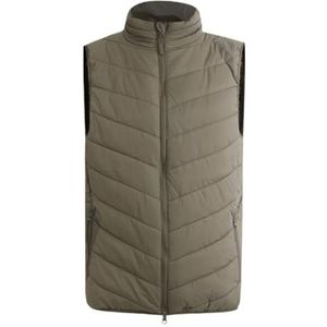 Vest Heren Lichtgewicht Puffer Vest Gewatteerd Wandel Mouwloos Vestbestendige Warme Bovenkleding Mouwloos Jasje(Grün,3XL)