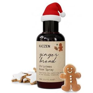 Kaizen® Peperkoek geur spray 100ml - NIET VLEKKEND - Kruidige kerst geur & gezellige kerst geur - Gemaakt met Gember & Kaneel - Winter kruiden geur voor Huis