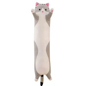 Giant Long Cat Plush Pillow Kawaii Soft Stuffed Toy Plushies Squishy Sofa Cushion Decor Birthday Gifts For Boys Grey 70cm 6