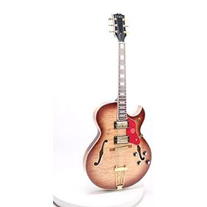 Volledige holle body elektrische gitaar met 6 snaren, staartbrug, rechtshandig, palissander toets gitaar, voor beginners inclusief tas