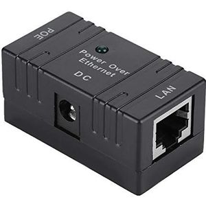 POE-voedingsmodule, Mini POE Combiner Separator Universele RJ45-connector AP Bridge PoE-netwerkinjector voor router, netwerkswitch, hostcomputer netwerkinterface (zwart)