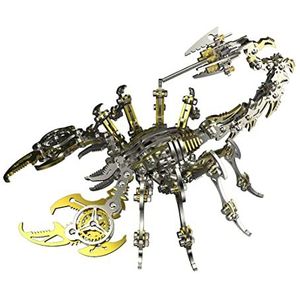 GUANYAN Scorpion King 3D metalen puzzel, modelbouwset, 200 delen, mechanisch schorpioen, lasergesneden metalen speelgoed, 3D-puzzel, metaal, doe-het-zelf kit voor volwassenen en kinderen, goud