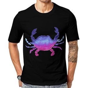 Crabby Days T-shirt met korte mouwen voor heren, ronde hals, print, casual T-shirt, tops, S