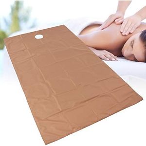 Spa Massage Laken, 2 Stuks Herbruikbare Waterdicht Oliebestendig Zacht Katoen Schoonheidssalon Tafellakens Met Bedgat(koffie)