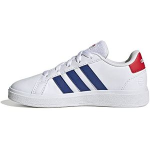 adidas Grand Court 2.0 K Sneakers voor kinderen, uniseks, Ftwr White Team Royal Blue Vivid Red, 36 2/3 EU