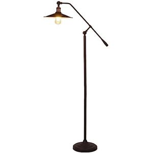 Vloerlamp Staanlamp Industriële Vloerlamp Voor Woonkamer Slaapkamer Rustieke Leeslamp Staande Lamp Verstelbare Arm Indoor Paallamp Staande Lamp