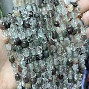 5-10mm onregelmatige natuursteen Jades Agaat Citrien Amazoniet kwarts kralen voor sieraden maken DIY armband oorstekers-groen kwarts-5-8mm