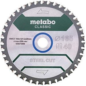 METABO 628651000 - Hoja de sierra Steel Cut Classic 165x20 mm diende 40 FZFA/FZFA 4°/B