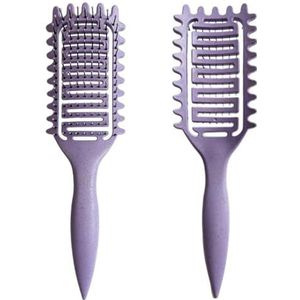 Krullende Kam, Bounce Krullende Definitie Haardroger Stijl Ontwikkeling Kam Geschikt voor mannen en vrouwen Krullende Haar Haarverzorging (paars)