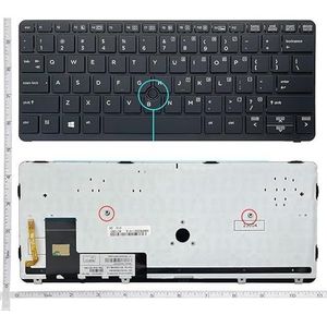 SP/RU laptoptoetsenbord VOOR HP EliteBook 820 G1 G2 720 725(Black)