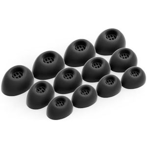 Okuli 12 x Siliconen Oordopjes Puntje voor Jabra Elite 10 Oortelefoons Hoofdtelefoons in Zwart