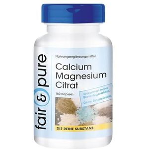 Fair & Pure® - Calcium magnesium citraat capsules - vegan - zonder magnesiumstearaat - 180 capsules