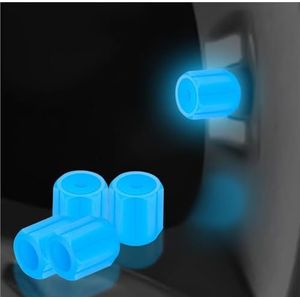 Waterdichte Lichtgevende Ventieldoppen For Autobanden, Lichtgevende Ventieldoppen For Banden, Universele Luchtventieldoppen For Auto's, Vrachtwagens, SUV's, Motorfietsen(Blue,12pcs)
