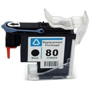 80 Printkop C4820A C4821A C4822A C4823A Compatibele printkop for H-/P Designjet 1050 1055 1055cm 1050c Plus printer (zwart-wit CMY)(Black)