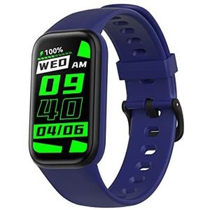 SMARTY2.0 - Smartwatch SW042 - hartslag-, druk- en zuurstofbewaking, sportmodus, waterbestendigheid IP68 - siliconen band - afmetingen 43 x 25 x 11 mm, Blauw, Standard, Modern