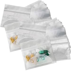 Pill Pouch zakken - (Pack van 400) 3 ""x 2.75"" - BPA gratis, poly zak wegwerp rits pillen Baggies, dagelijks AM PM reizen geneeskunde organisator opslag zakjes, beste duidelijk herbruikbare met Write-on etiketten