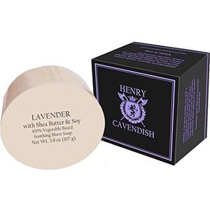 Henry Cavendish Lavender Shaving Soap With Shea Butter & Coconut Oil. Long Lasting 3.8 Oz Puck Refill. All Natural Shave Soap. Rich Lather Gives A Smooth Comfortable Shave.