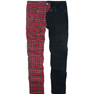 Banned Split Trousers Stoffen broeken rood-zwart L