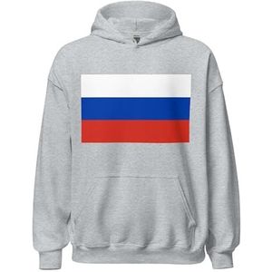 Pixelforma Rusland Vlag Hoodie, Grijs, XS