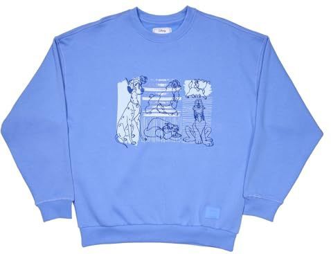 Loungefly Disney Honden & Katten Oversized Sweatshirt met Ronde Hals Klein