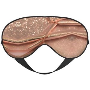 Rose Gold Glitter Oogmasker Unisex, Zero Eye Pressure Oogslaapmasker, Zachte Oogschaduw Cover voor Reizen