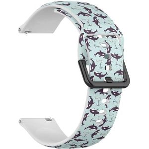 RYANUKA Compatibel met Fossil Gen 5 Carlyle/Julianna/Garrett HR, Q Explorist Gen 4/3, Sport 43 mm, Gen 5E 44 mm, (orka grunge vintage) 22 mm zachte siliconen sportband armband band