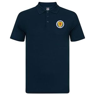 Scotland Heren poloshirt Crest officieel voetbalcadeau, Donkerblauw, XL
