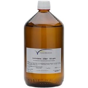Collodiaal zilver 100 ppm 1000 ml in bruin veralglas