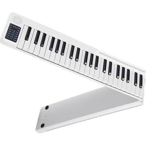 Draagbare 88 Toetsen Opvouwbare Piano Digitale Piano Elektronisch Pianotoetsenbord Piano-instrument Synthesizertoetsenbord (Color : Silver)