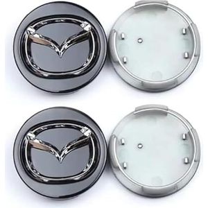 4 stuks naafdoppen voor Mazda MX5 MX30 CX30 CX5 CX50 CX 7 8 9 60mm naafdoppen wieldoppen stickers