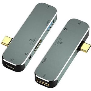 7xinbox 5-in-1 USB C Hub Adapter met 100W PD Power Delivery, 4K HDMI, USB 3.0 Compatibel met Macbook Pro/Air, iPad Pro, Samsung S20/S10/S9, thinkpad, Matebook 14 (YX04-X5)