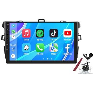 Android 14 Autoradio Stereo voor T-oyota Corolla (2007-2011) 9-inch Touchscreen Multimedia Player met Wireless Carplay 2 Din GPS Sat Navigation FM RDS Bluetooth 5G-WiFi SWC DSP,M120s