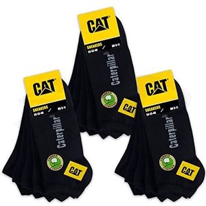 Caterpillar 15 paar CAT SNEAKERS SNEAKERSOKKEN werksneakersokken sokken sokken kousen in maat 39-50, 15 paar zwart, 43-46 EU