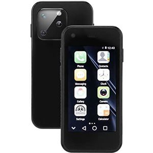 XS13 ABS Mini-smartphone 2,5-inch Scherm Dual SIM Ontgrendeld 1 GB RAM 8 GB ROM 5 MP Camera met GPS, WiFi,voor6.0-systeem (BLACK)