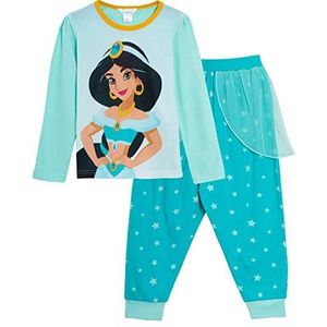 Disney Prinses Jasmine verkleedpyjama meisjes volledige lengte nieuwigheid pyjama, Jasmijn, 3-4 jaar