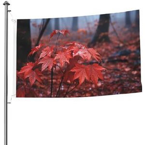 Vlag 5 x 8 ft vlaggen voor buiten grappige banner tuinvlag dubbelzijdige esdoornbladeren herfst landschap welkom tuinbanners voor thuis tuin tuin gazon binnen/buiten decor vlaggen