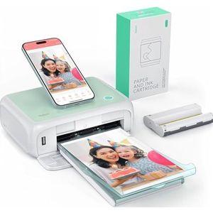 YOTON Fotoprinter, Draagbare Fotoprinters met 54 vellen (4""x6""), Ondersteuning WiFi-verbinding, Fotobewerkingsfunctie, Voor iPhone/Android/Laptop