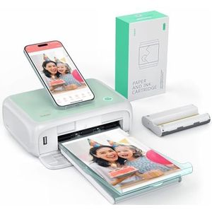 YOTON Fotoprinter, Draagbare Fotoprinters met 54 vellen (4""x6""), Ondersteuning WiFi-verbinding, Fotobewerkingsfunctie, Voor iPhone/Android/Laptop
