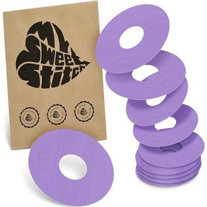 MySweetStitch - 10 x KatheterPatch, Katheterplakker met sterke hechting, Infusiepleister voor insulinepomp-infusieset (bijv. MiniMed, T:slim en Medtronic Guardian), Paars