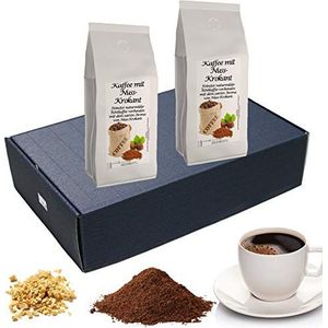 Cadeauset gearomatiseerde koffie hele boon 2 x 200 g (noten krokant)