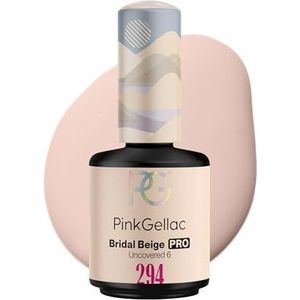 Pink Gellac Gellak - 294 Bridal Beige 15 ml - UV Gel Nagellak Beige - Eenvoudig aan te brengen Nagellak voor 14 Dagen Salonkwaliteit - Veganistische Gellak gemaakt in Nederland