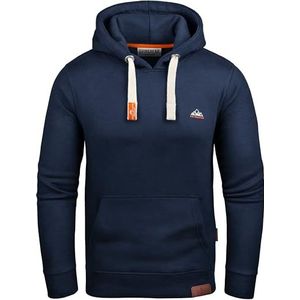 Grin&Bear Zware GEC023 capuchontrui voor heren, contrast, cross over-capuchontrui met capuchon, navy, L