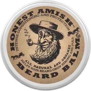 Honest Amish Baardbalsem Leave-in Conditioner - Gemaakt van natuurlijke en biologische ingrediënten - 60 ml doos