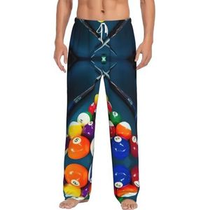 Biljart Lange Lounge Wear Broek Nachtkleding Pyjama Bottoms Nachtkleding Nachtkleding Met Zakken En Trekkoord, Wit, S