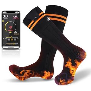 Verwarmde Sokken - Elektrische Verwarmde Sokken - Uniseks - 5000 mAh Oplaadbare Batterij - Voetwarmer voor Kamperen Wandelen Skiën Jacht