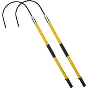 Reddingshaak, veiligheidsstang met hoge spanning ter voorkoming van elektrische schokken in noodgevallen, onmisbaar voor brandweer en elektriciens (geel, 1 m)