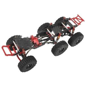 IWBR For RC Axiale SCX24 6×6 Chassis Auto Frame Met Assen Velgen Lage Zwaartekracht Chassis Kit (Size : Red)