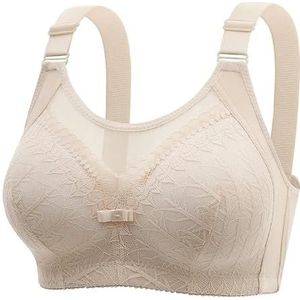 Grote Maat Sexy Kanten Push-up Bh's Zomer Dunne Draadloze Comfort Bh Huidvriendelijke Anti-verslapping Bralette Voor Dames(Color:Gray,Size:40/90)